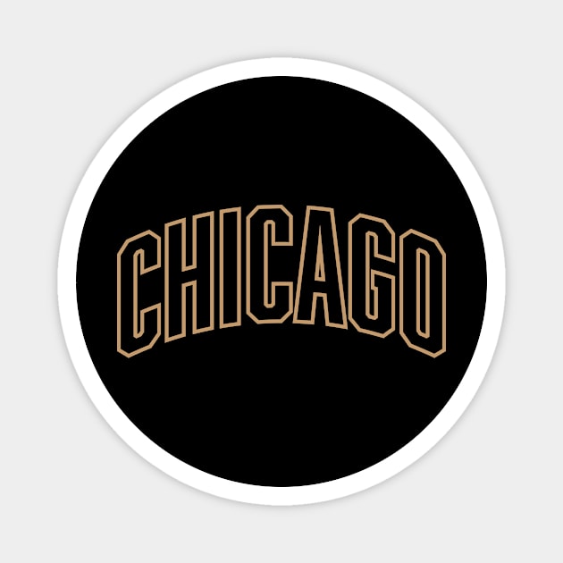 Chicago Sand Outline Typography Magnet by Good Phillings